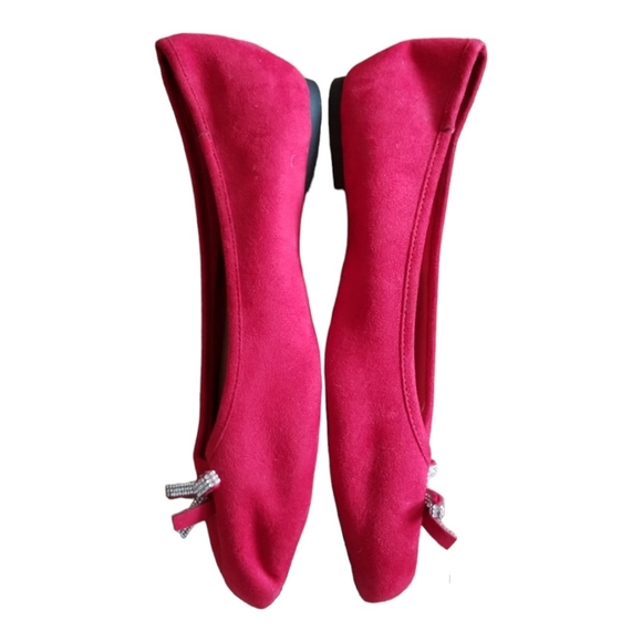 EUC | TORRID | Beautiful Rhinestone 🩰 Ballet Flats 🩰 | Faux Suede | Size: 12WW - Picture 5 of 12